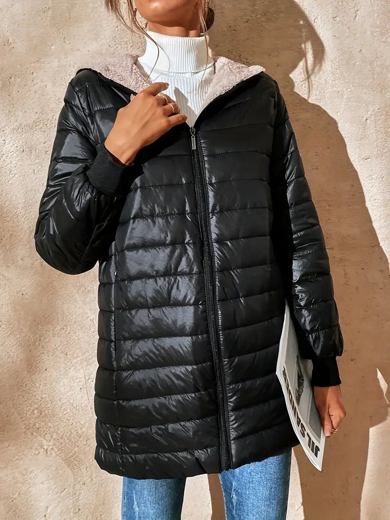 Capucine | Women's Quilted Puffer Jacket | Fleece-Lined Hood - Vellmont & Co.