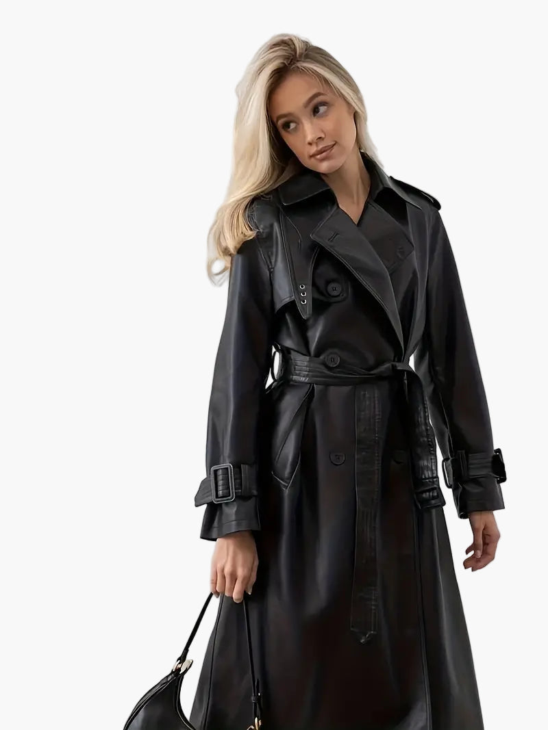 Charlotte | Women's Double-Breasted Trench Coat | Belted - Vellmont & Co.