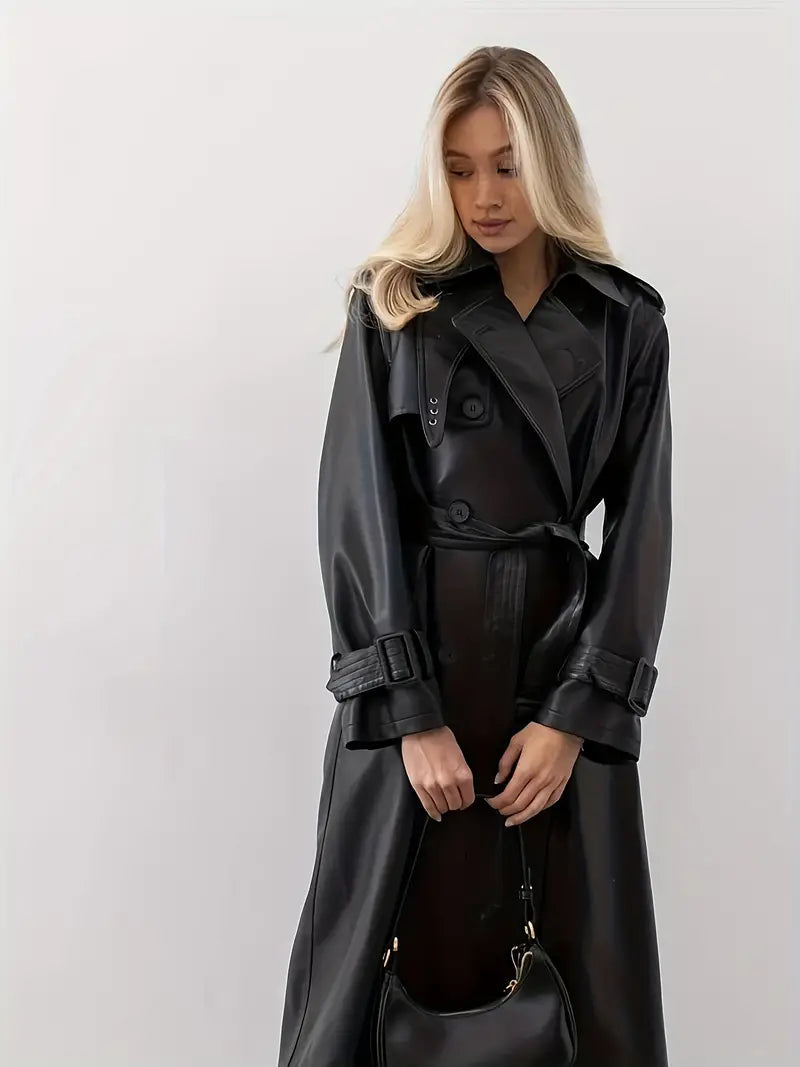 Charlotte | Women's Double-Breasted Trench Coat | Belted - Vellmont & Co.
