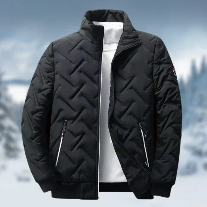 Emerson | Men's Quilted Puffer Jacket | Stand Collar - Vellmont & Co.