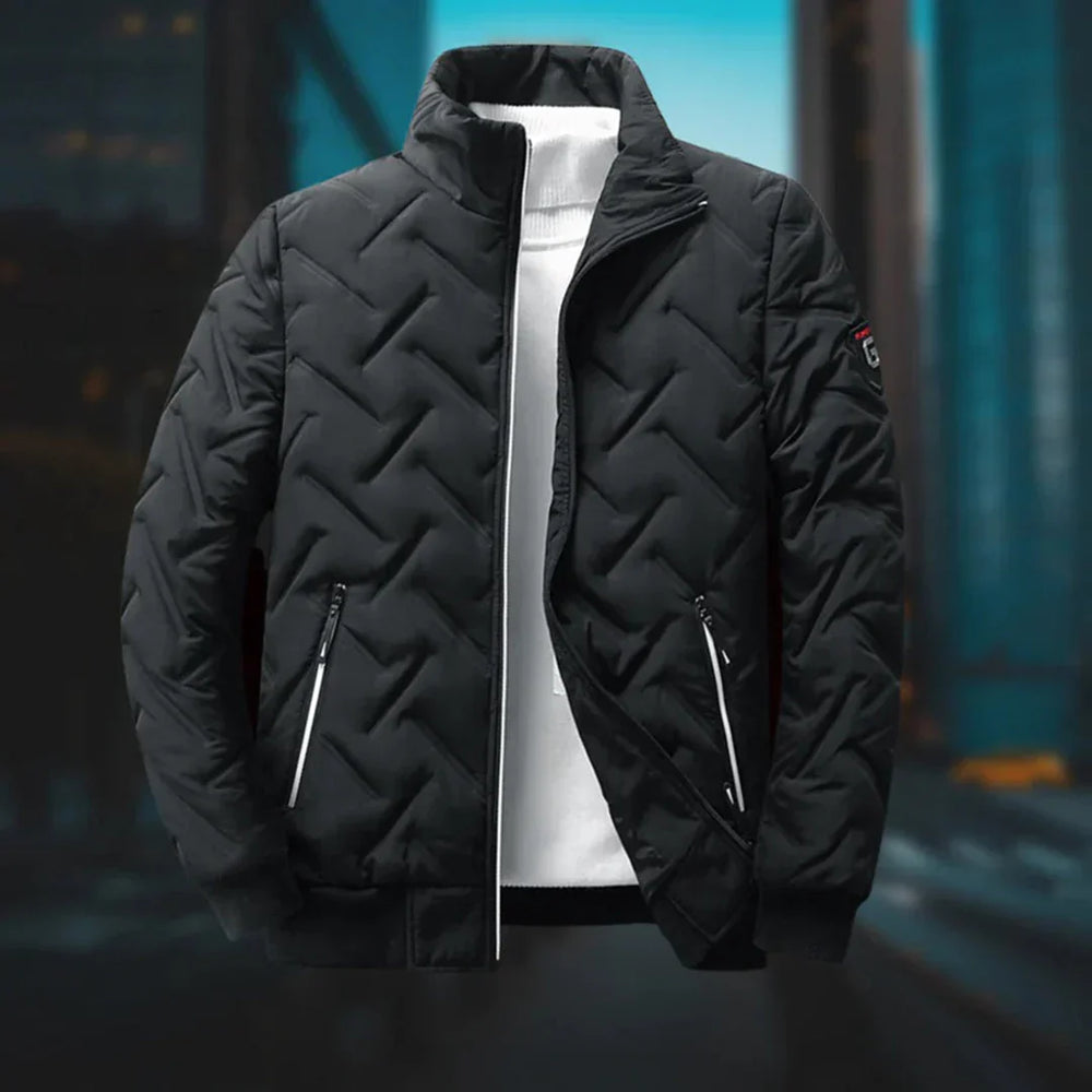 Emerson | Men's Quilted Puffer Jacket | Stand Collar - Vellmont & Co.