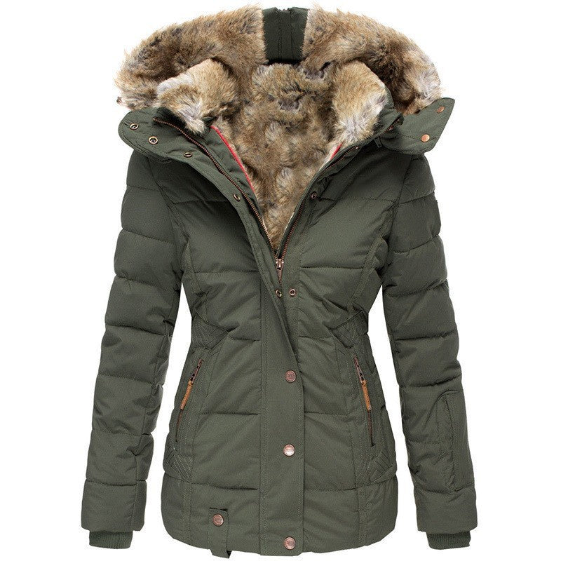 Liesl | Women's Quilted Puffer Jacket | Faux Fur Hood - Vellmont & Co.