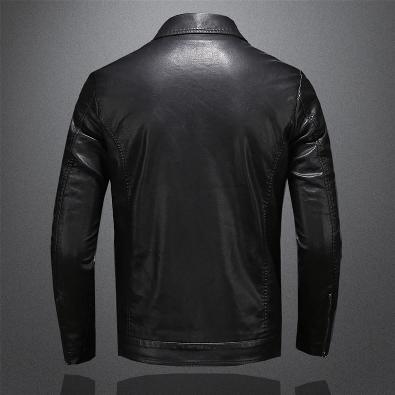 Logan | Men's Biker Jacket | Stand Collar - Vellmont & Co.