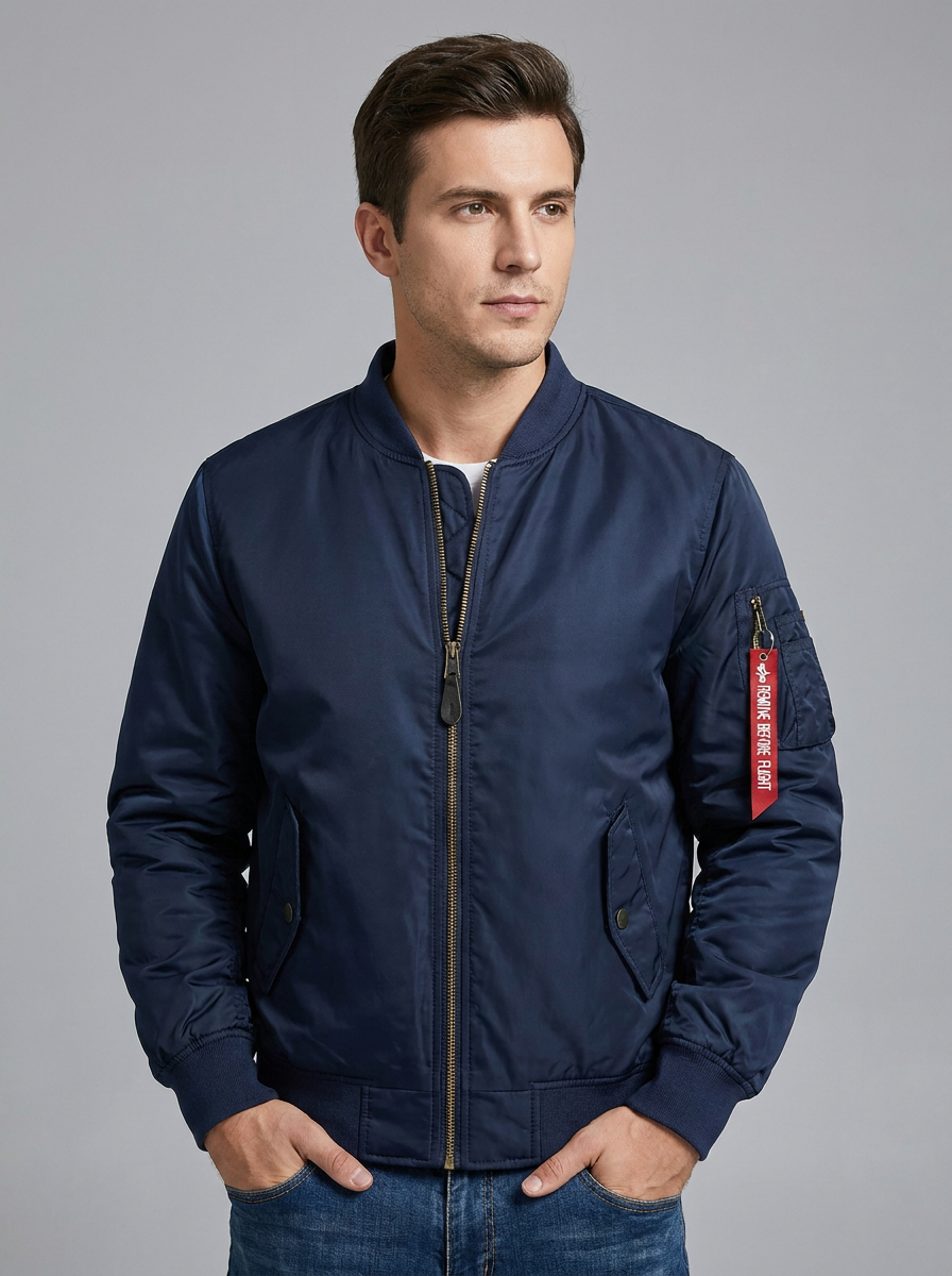Marcus | Men's Bomber Jacket | Quilted Lining - Vellmont & Co.