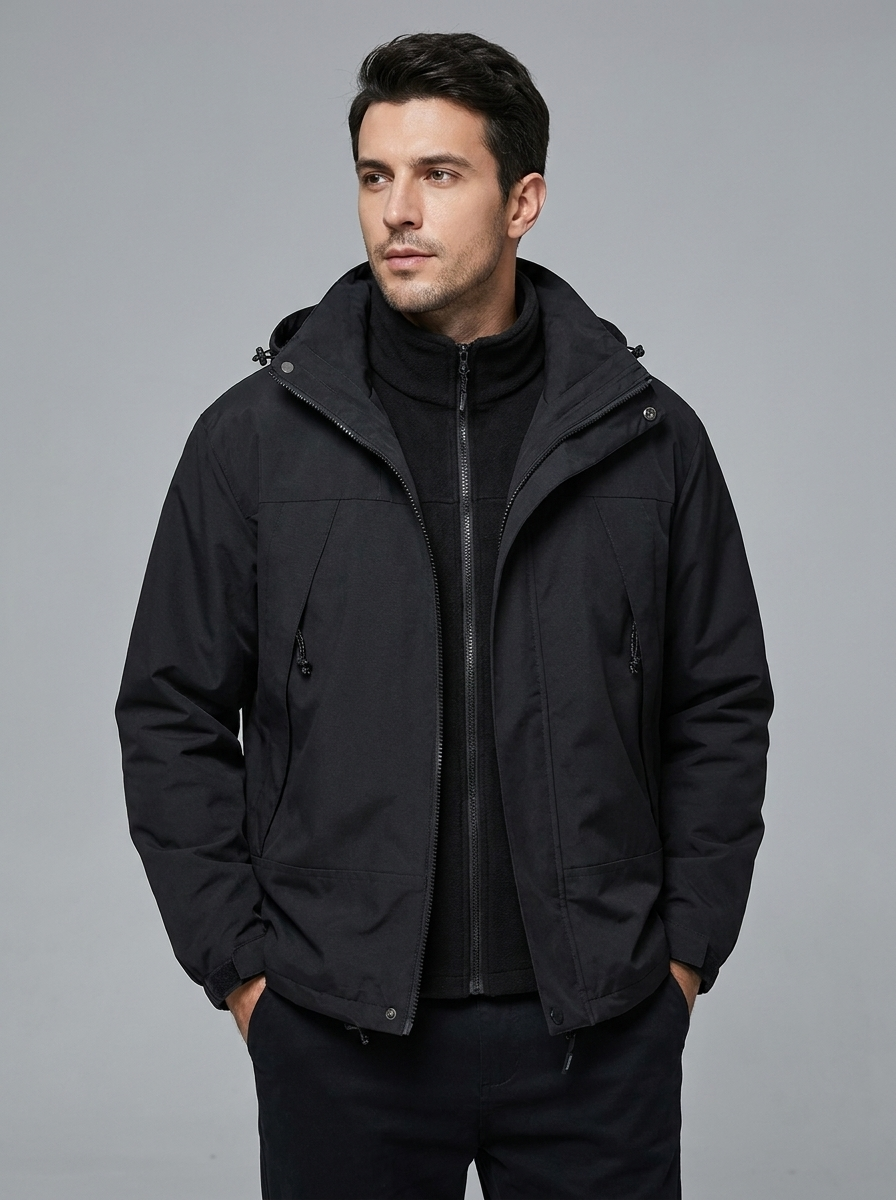 Oliver | Men's 3-in-1 Hooded Jacket | Fleece-Lined - Vellmont & Co.