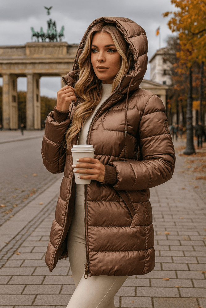 Romara | Women's Long Puffer Jacket | Hooded - Vellmont & Co.