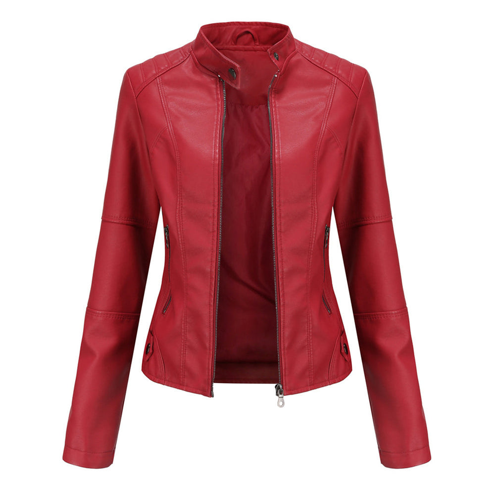 Zyra | Women's Biker Jacket | Asymmetric Zip - Vellmont & Co.
